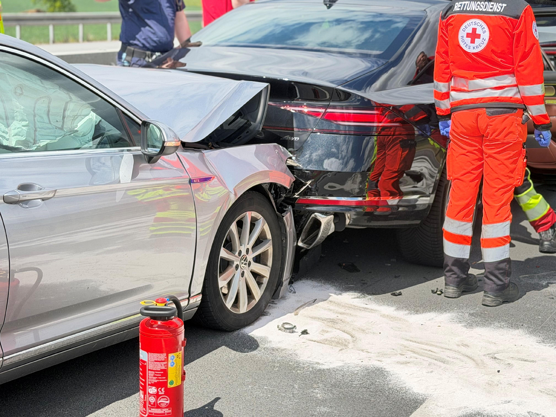 Einsatzfoto Verkehrsunfall, mehrere Pkw